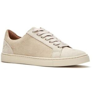 Frye Beige/Cream Suede Perforated Low-Top Sneakers